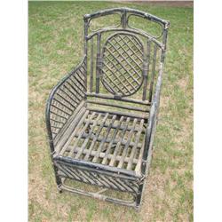 Antique Black Wicker Chair