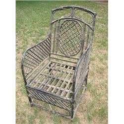 Antique Black Wicker Chair