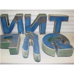 6 Old Metal Letters