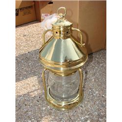 NEW Nautical Style Brass & Glass Light