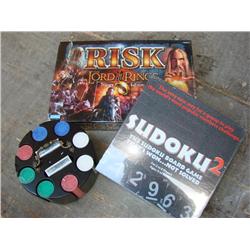 Games: Poker, Sudoku 2, Risk. All are new!