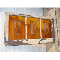 Stained Slag Glass Window