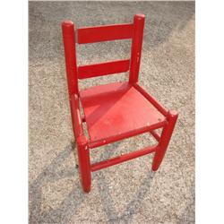 Small Red Painted Child's Chair