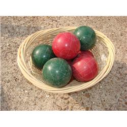 Basket of 8 Bocce Balls