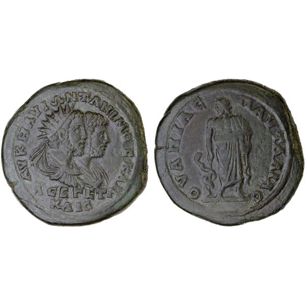 ROMAN PROVINCIAL, THRACE: Pautalia, Caracalla & Geta, 209-211, AE31 (15.30g), Choice VF