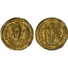 Image 1 : BYZANTINE EMPIRE: Justinian I, 527-565, AV solidus (4.47g), Constantinople, 527-537, XF-AU
