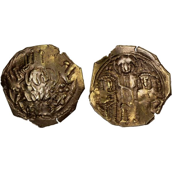 BYZANTINE EMPIRE: Andronicus II & III, 1325-1334, EL hyperpyron (2.81g), Constantinople, XF