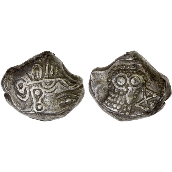 MINAEAN: Anonymous, 2nd century BC, AR tetradrachm (16.26g), VF