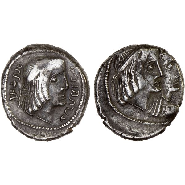 NABATAEA: Obodas II, 30-9 BC, AR sela' (drachm) (4.62g), year 10 (21 BC), VF