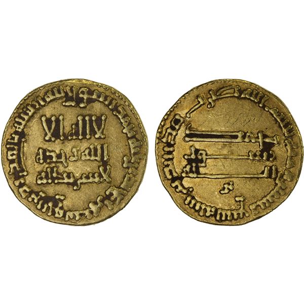 ABBASID: al-Hadi, 785-786, AV dinar (4.32g), NM, AH169, bold VF