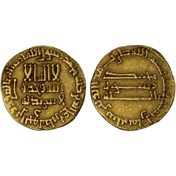 ABBASID: al-Rashid, 786-809, AV dinar (4.24g), NM (Madinat al-Salam), AH188, VF-XF