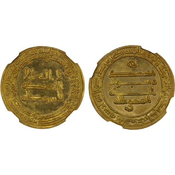 ABBASID: al-Muktafi, 902-908, AV dinar (4.23g), Misr, AH292, NGC MS65 +