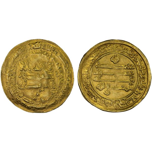 ABBASID: al-Muttaqi, 940-944, AV dinar (3.89g), Misr, AH329, VF