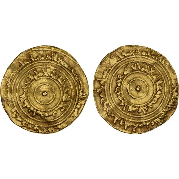 FATIMID: al-'Aziz, 975-996, AV dinar (3.73g), Filastin, AH375, VF