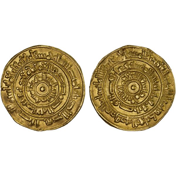 FATIMID: al-Mustansir, 1036-1094, AV dinar (4.06g), Misr, AH445, XF