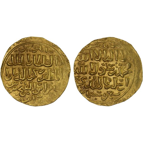 BAHRI MAMLUK: Baybars II, 1309-1310, AV dinar (5.82g), Dimashq, AH709, Unc