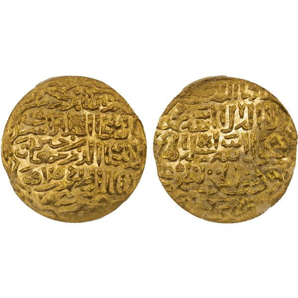BAHRI MAMLUK: Sha'ban II, 1363-1376, AV dinar, al-Qahira, AH777, ICG MS62