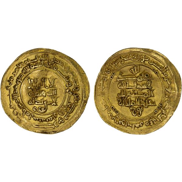 SAMANID: 'Abd al-Malik I, 954-961, AV dinar (3.18g), Amul, AH348, VF-XF