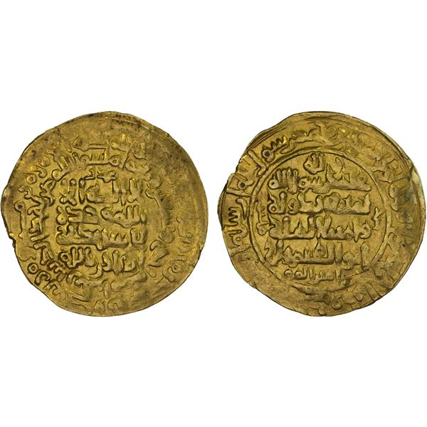 GHAZNAVID: Mahmud, 999-1030, AV dinar (4.06g), Herat, AH391, VF