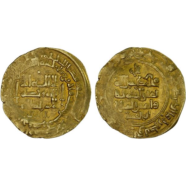 GHAZNAVID: Mahmud, 999-1030, AV dinar (3.77g), Herat, AH403, VF