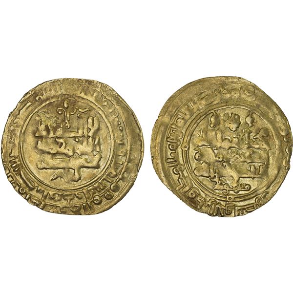 GHAZNAVID: Mas'ud I, 1030-1041, AV dinar (3.25g), Herat, AH426, VF