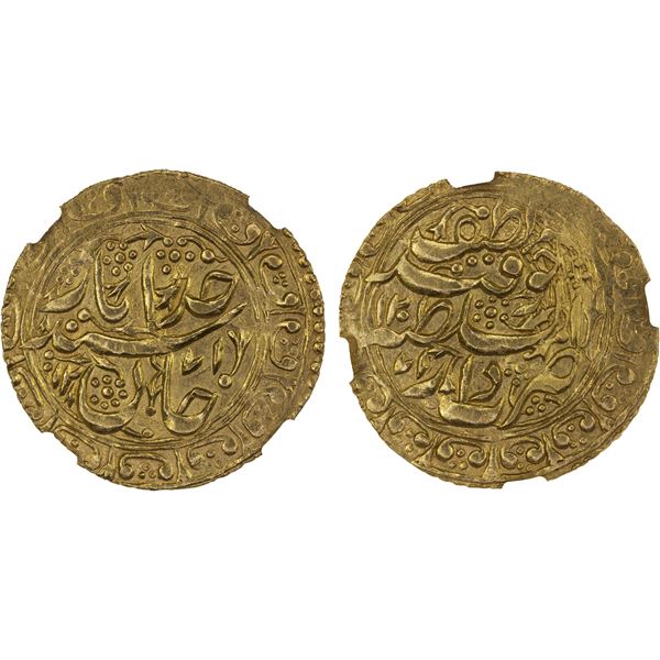 KHOQAND: Khudayar Khan, 1844-1858/1st reign, AV tilla (4.48g), Khoqand-i Latif, AH1271//1271, NGC AU