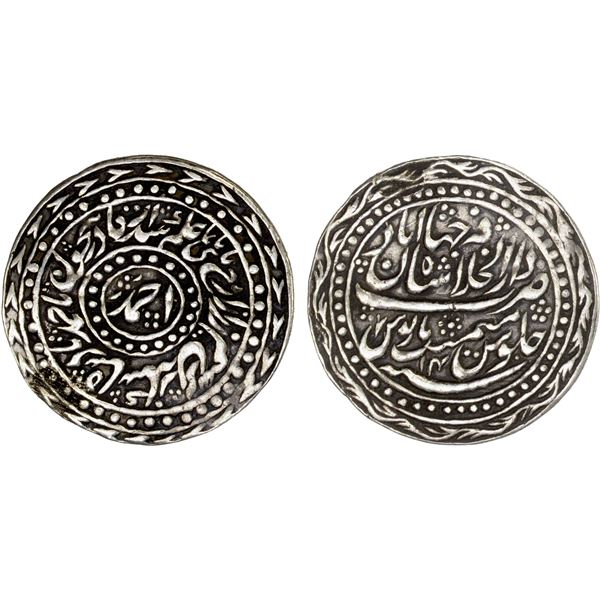 DURRANI: Ahmad Shah, 1747-1772, AR nazarana mithqal (4.54g), Shahjahanabad (Delhi), year 14, VF-XF