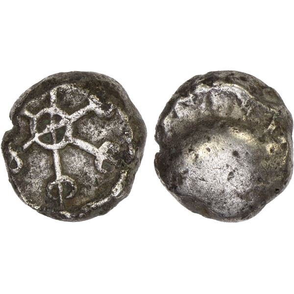 GANDHARA: Anonymous, ca. 400-325 BC, AR "unit" (3.57g), bold VF