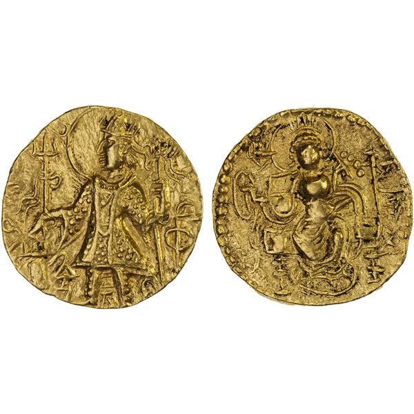 KUSHAN: Vasishka, ca. 240-250, AV stater (7.89g), XF-AU