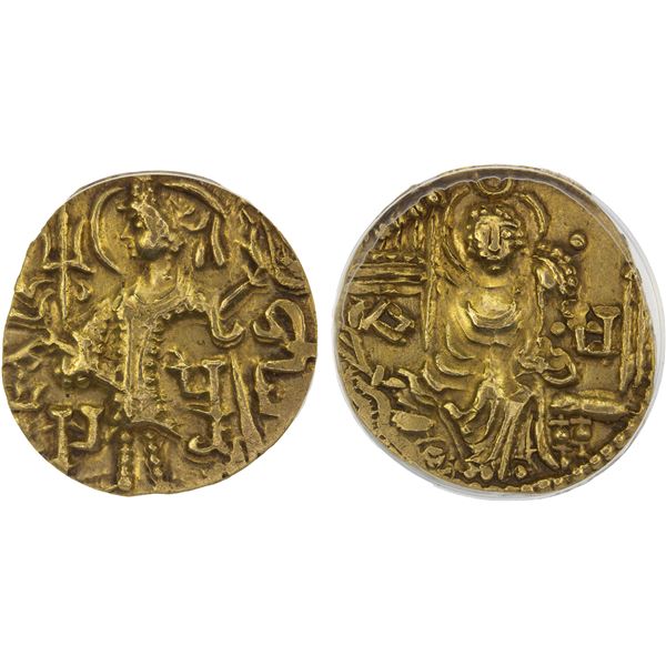 KUSHAN: Gadahara, ca. 350-375, AV dinar (stater) (7.77g), ANACS EF45