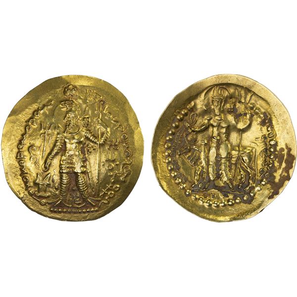 KUSHANO-SASANIAN: Hormizd I, 270-295, scyphate AV dinar (7.75g), XF