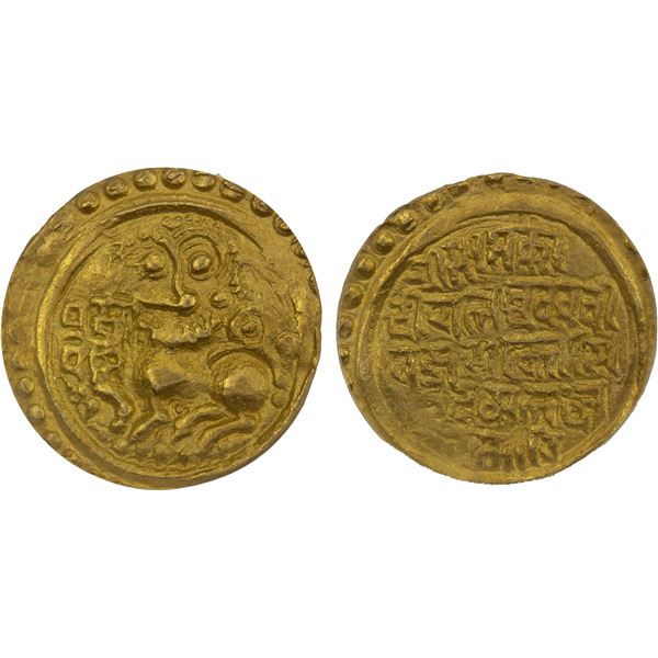 KADAMBAS OF GOA: Jayakesi III, ca. 1187-1216, AV pagoda, Samvatsara Prajapati (= AD 1211), ANACS MS6