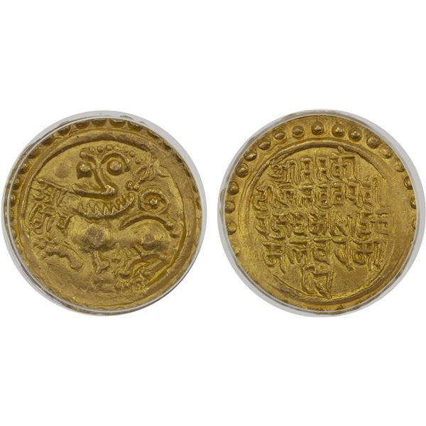 KADAMBAS OF GOA: Jayakesi III, ca. 1187-1216, AV pagoda, Samvatsara Angira (= AD 1212), ANACS MS62