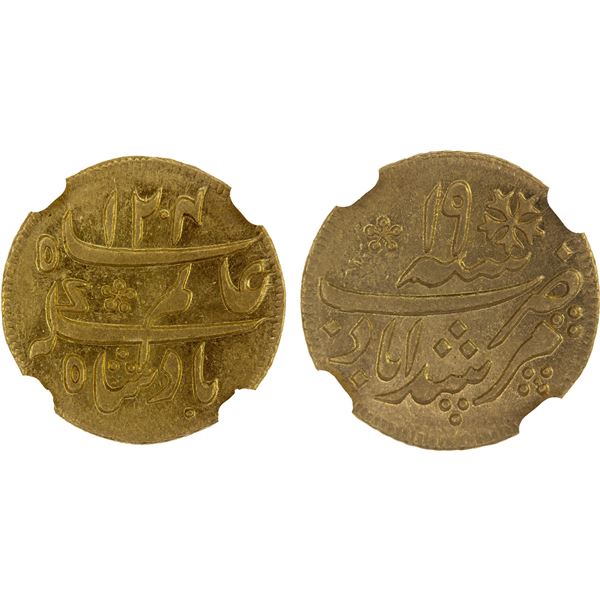 BENGAL PRESIDENCY: AV 1/4 mohur, "Murshidabad", AH1204/19 (frozen), NGC MS62