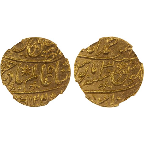 BENGAL PRESIDENCY: AV mohur, Muhammadabad Benares, AH1202 year 30, NGC MS63