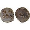 Image 1 : FRENCH INDIA: AE biche (6.25g), Mahé, 1743, Choice XF