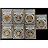 Image 1 : INDIA: Republic, 7-coin proof set, 1950(b)