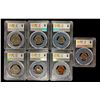 Image 2 : INDIA: Republic, 7-coin proof set, 1950(b)