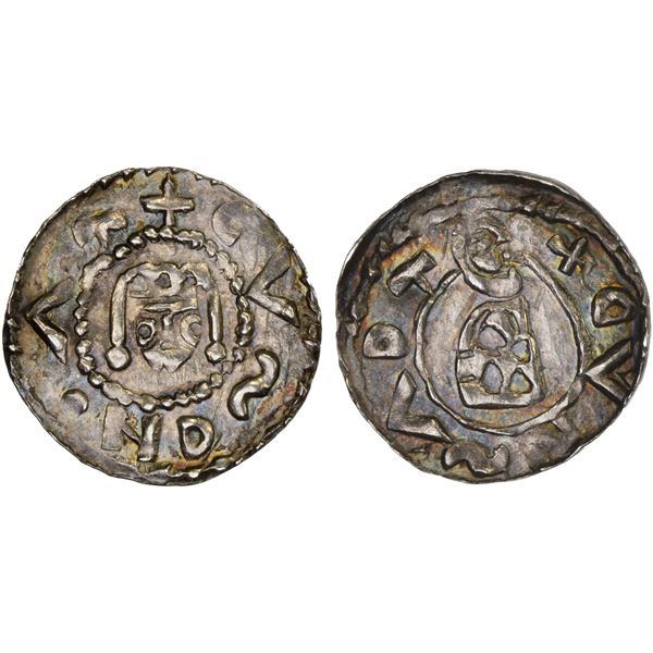 BOHEMIA: Konrad I of Brunn (Moravia), 1061-1092, AR denar (0.62g), Brno, XF