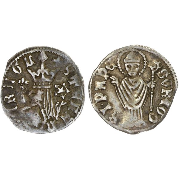 BOSNIA: Stefan Tomasevic, 1461-1463, AR denar (1.07g), VF