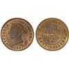 Image 1 : CYPRUS: British Colony, AE 1/2 piastre, 1881, Unc