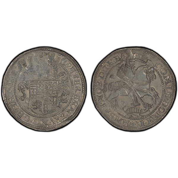 MANSFELD-FRIEDEBURG: Peter Ernst I, Bruno II, Gebhard VI, & Hans Georg IV, 1586-1601, AR thaler, (15
