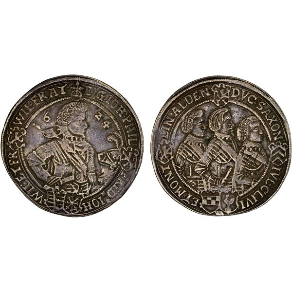 SAXE-ALTENBURG: Johann Philipp, Friedrich, Johann Wilhelm, Friedrich Wilhelm, 1603-1625, AR thaler (