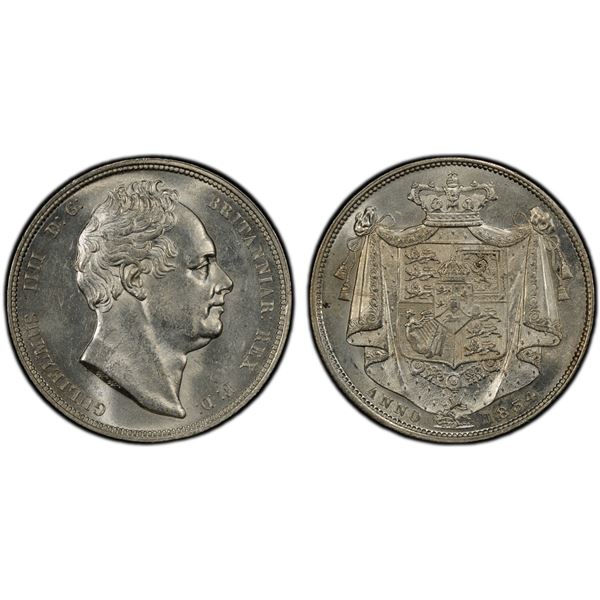 GREAT BRITAIN: William IV, 1830-1837, AR halfcrown, 1834, PCGS MS62