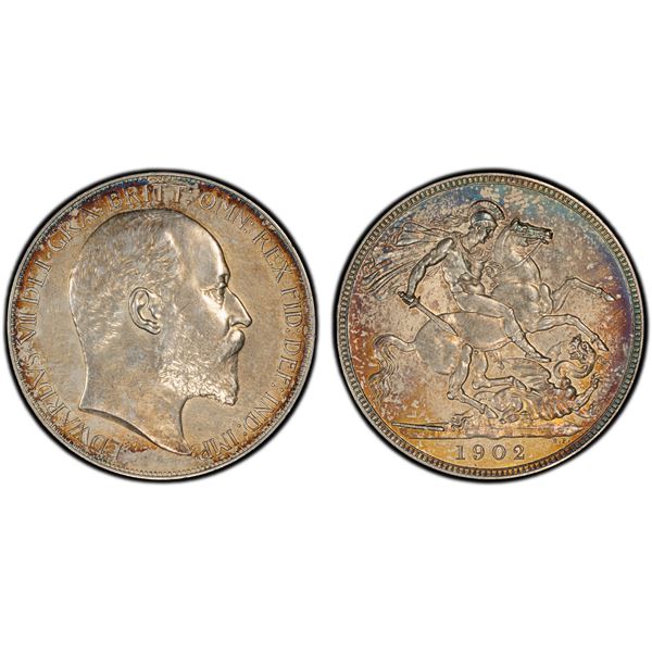 GREAT BRITAIN: Edward VII, 1901-1910, AR crown, 1902, PCGS Proof 62