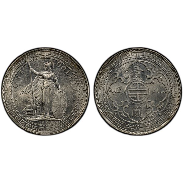 GREAT BRITAIN: AR trade dollar, 1902-B, PCGS MS62