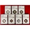 Image 1 : GREECE: Paul, 1947-1964, 7-coin proof set, 1965