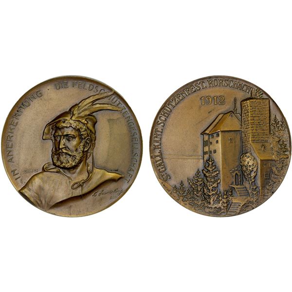 ST. GALLEN: Canton, AE medal, 1912, Unc