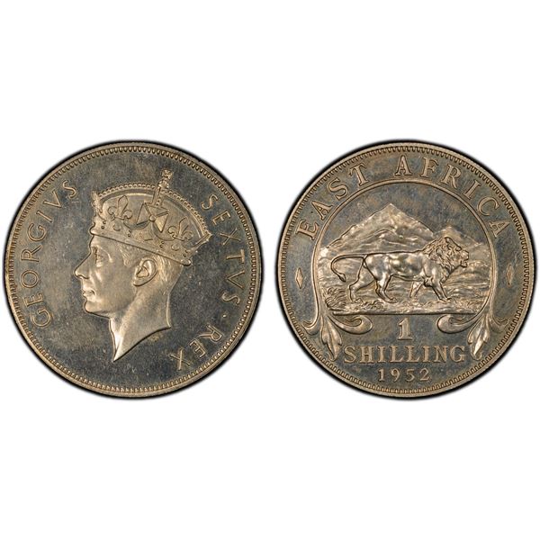 BRITISH EAST AFRICA: George VI, 1936-1952, 1 shilling, 1952, PCGS Proof 65