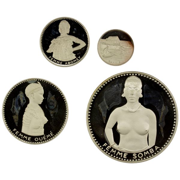 DAHOMEY: Republic, 4-coin proof set, 1971